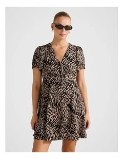 Pria Button Through Mini Dress in Multi