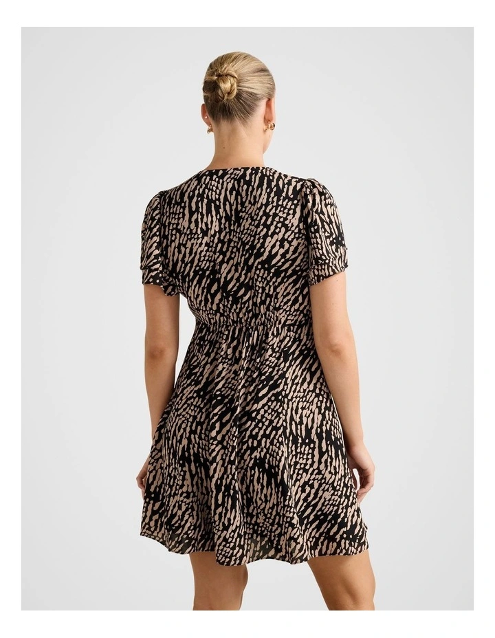 Pria Button Through Mini Dress in Multi image 2