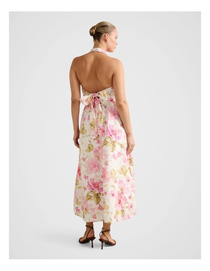 Tilda Halter Neck Midi Dress in Multi image 2