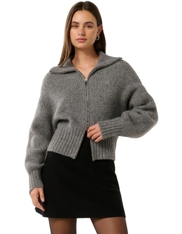 Tori Knitted Jacket in Grey