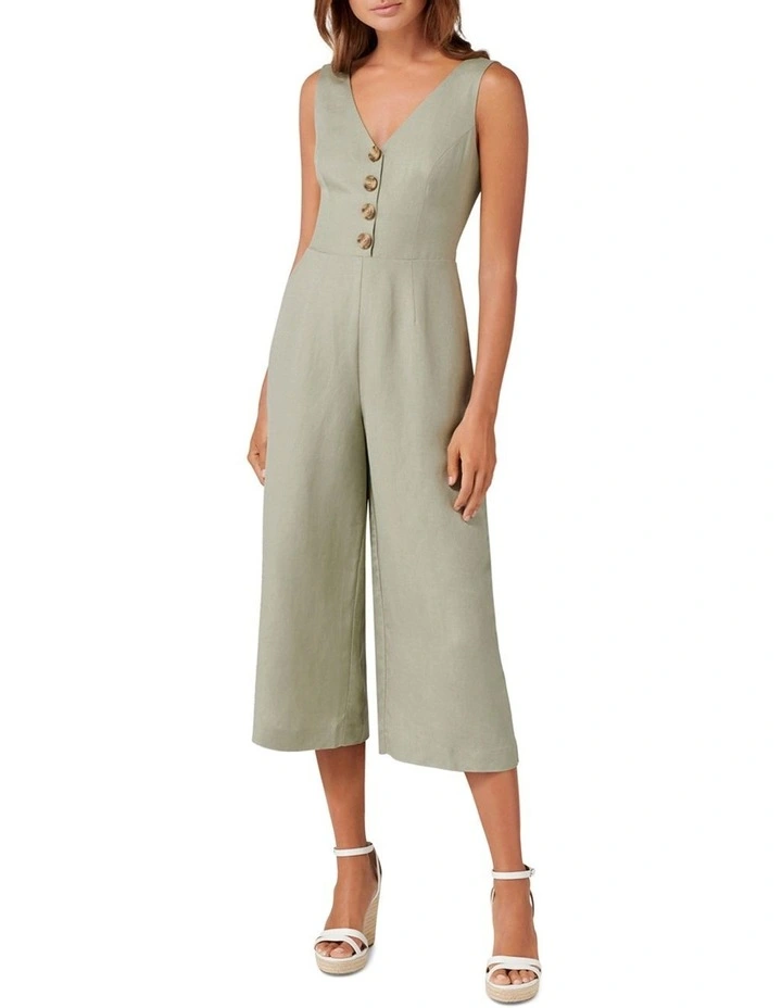 Clare Petite Button Front Jumpsuit image 1