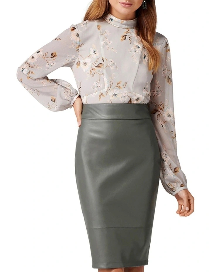Amy PU Pencil Skirt image 4