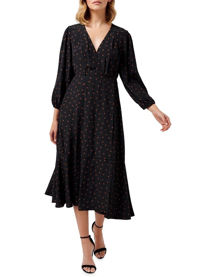 Black wrap dress myer clearance