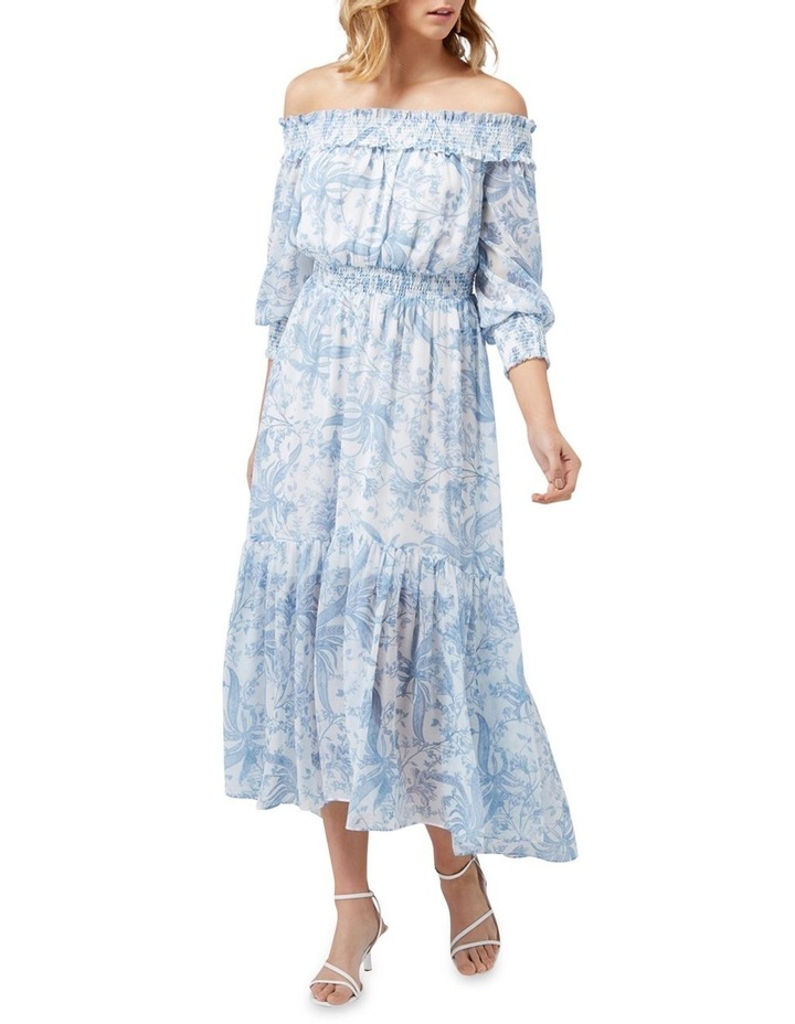 annie ruched bardot maxi dress