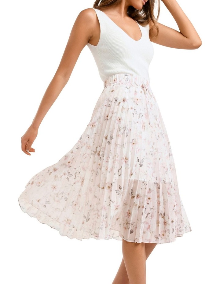 Alexis pleated georgette skirt clearance