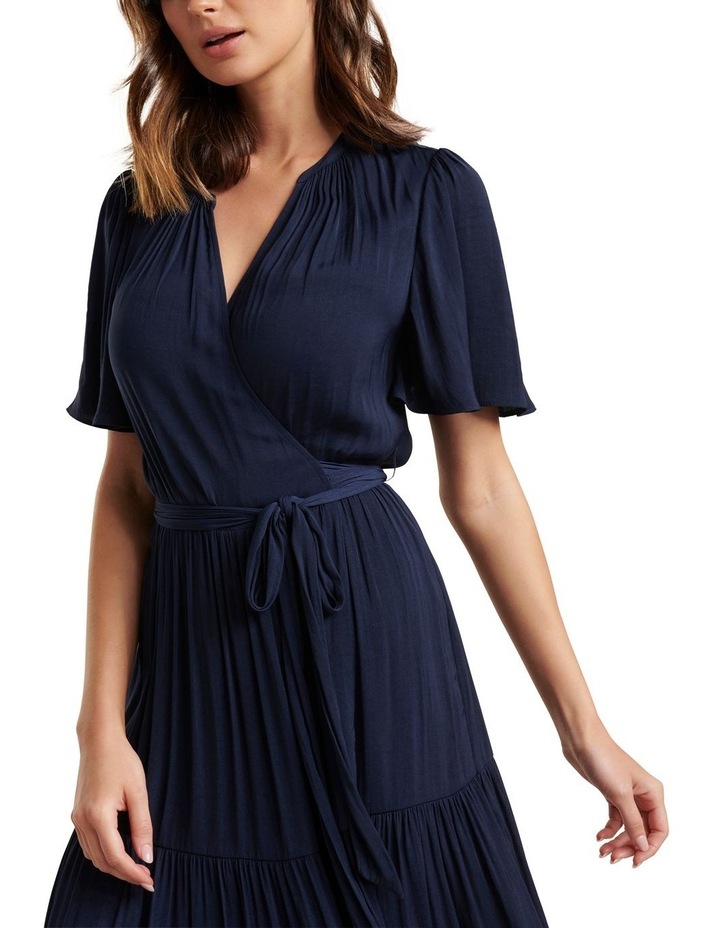 Anna flutter sleeve midi dress clearance