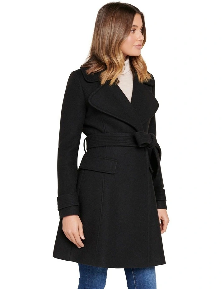 Oasis acer wrap skater coat Clearance