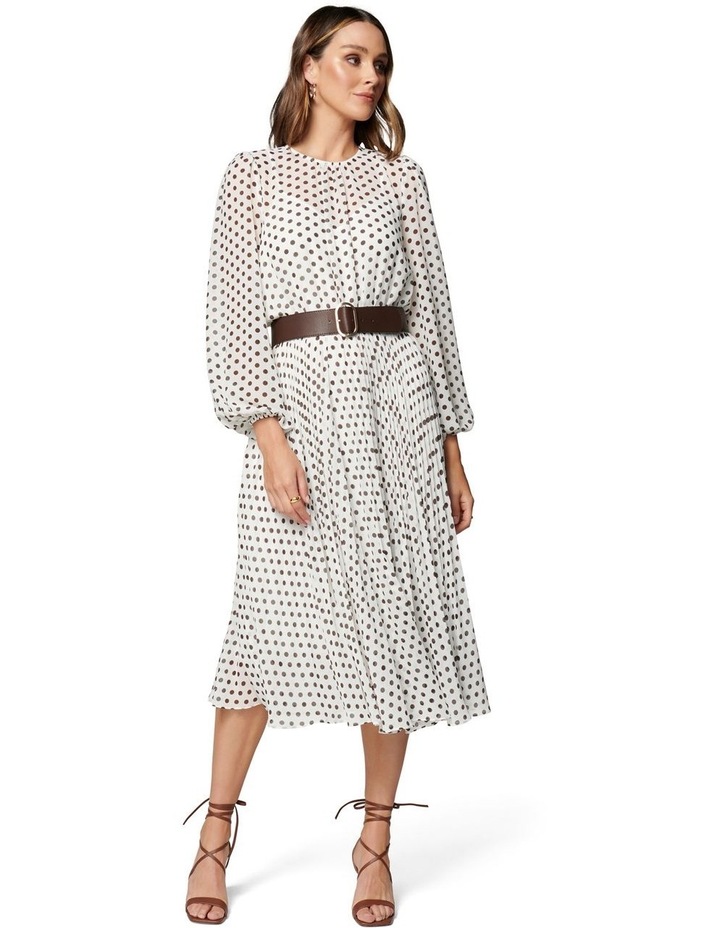 Fiona pleat belted midi dress Clearance