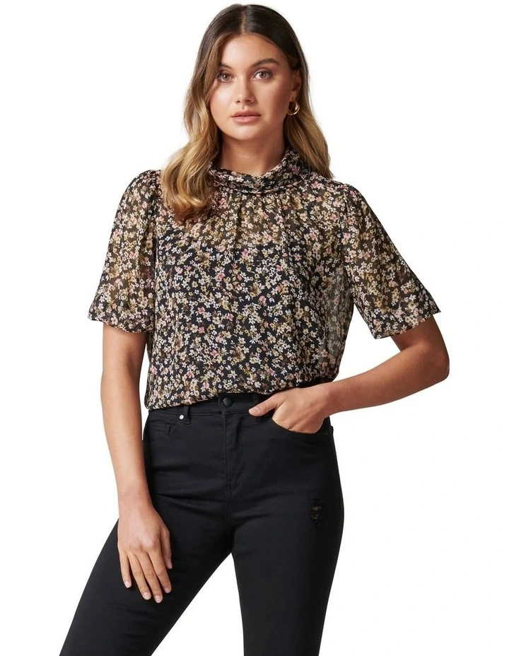 Logan Petite Tie Neck Blouse image 1