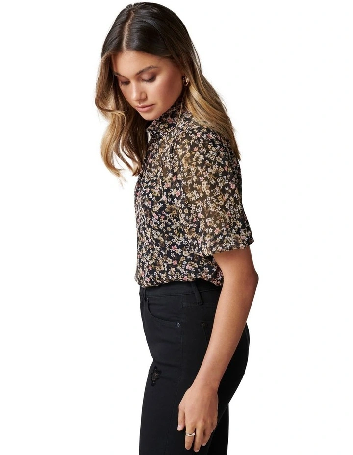 Logan Petite Tie Neck Blouse image 3