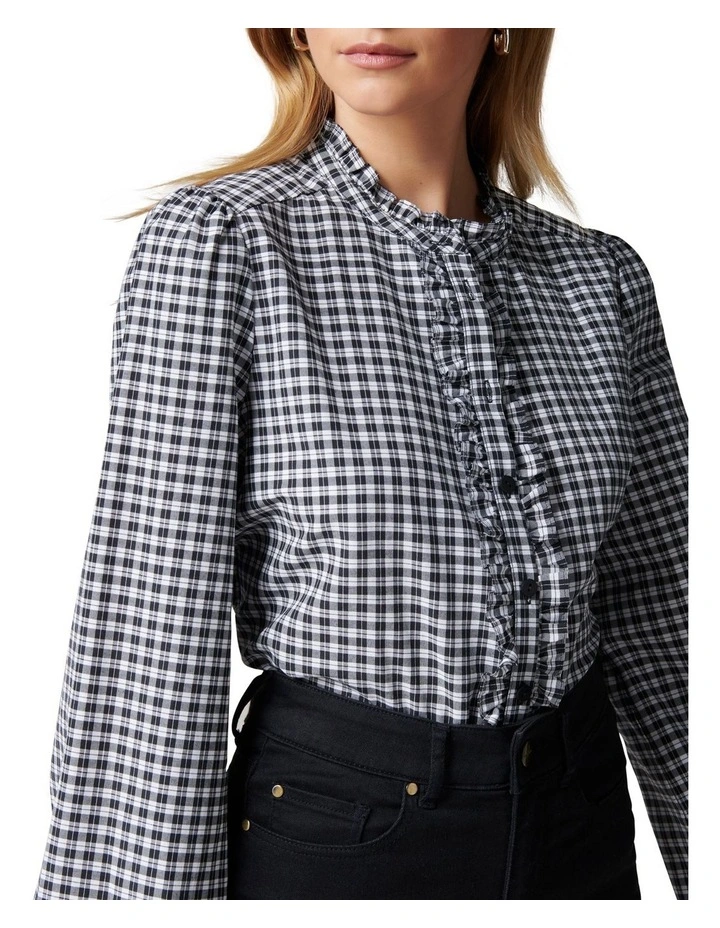 Anna Ruffle Check Blouse image 2
