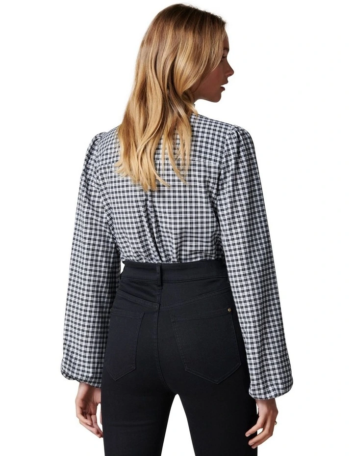 Anna Ruffle Check Blouse image 4