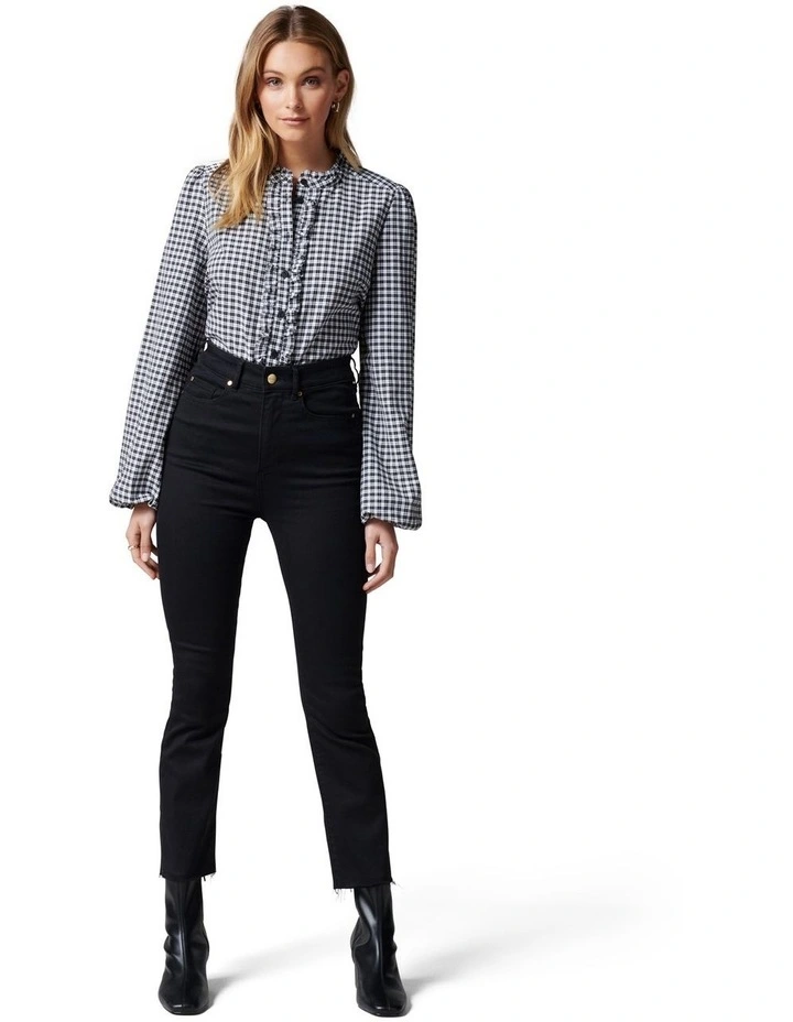 Anna Ruffle Check Blouse image 5
