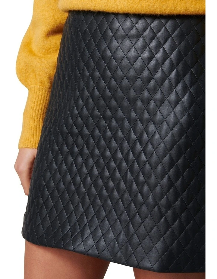 Arizona Quilt Vegan Leather Mini Skirt image 2