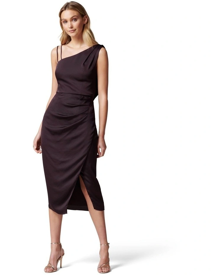 Nikki Strappy Drape Back Midi Dress image 1