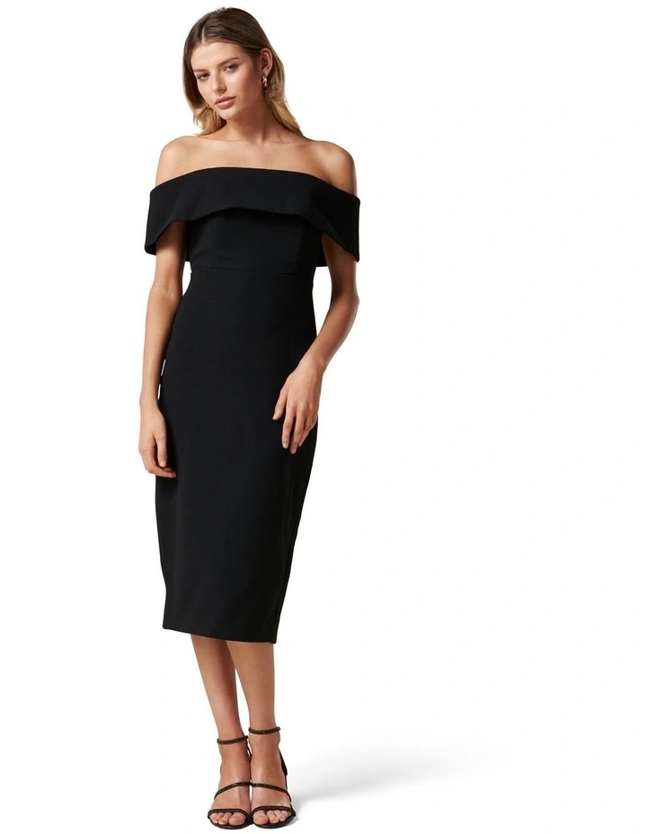 Hermione Off Shoulder Midi Dress image 1