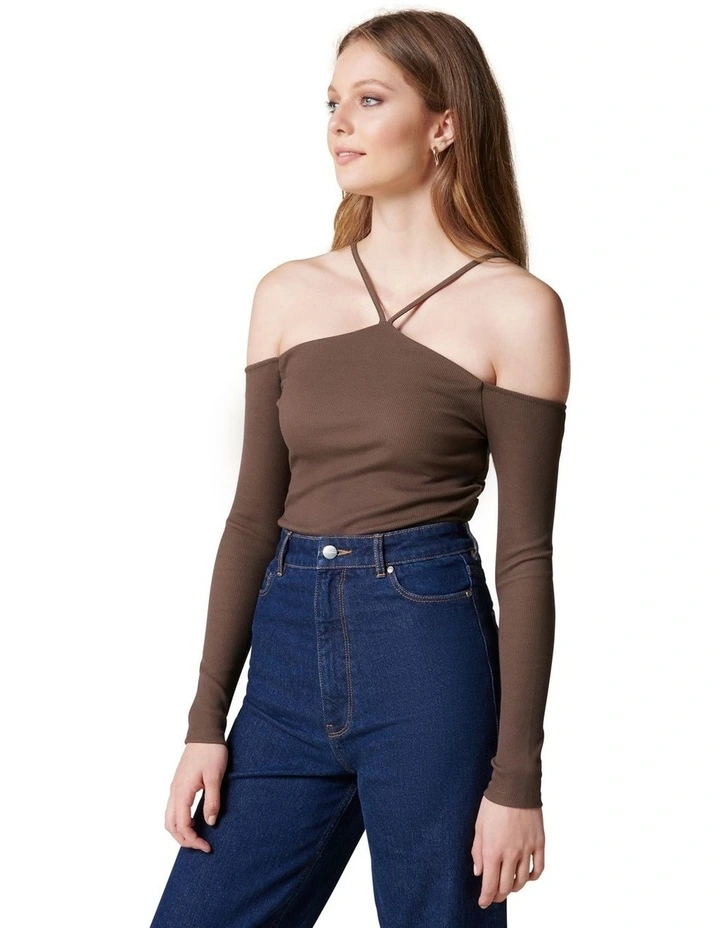 Calesta Cold Shoulder Halter Top image 3