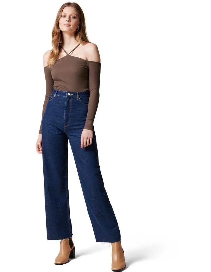 Calesta Cold Shoulder Halter Top image 5