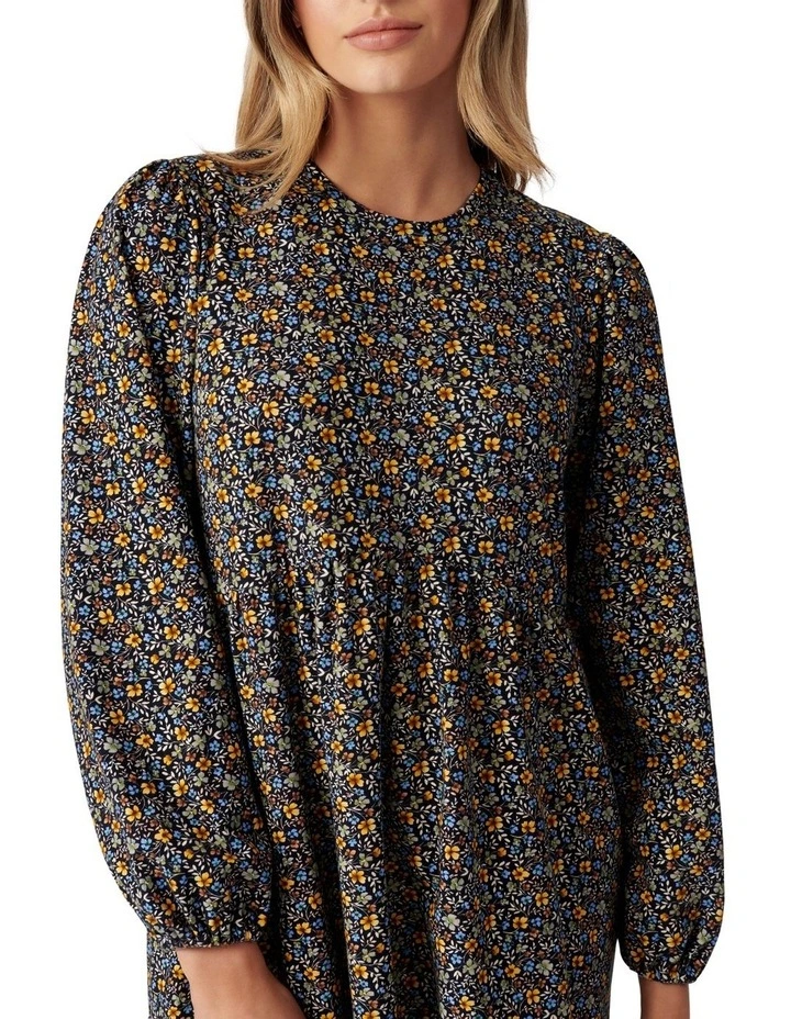 Ivy Printed Jersey Smock Dress Darlington Ditsy image 2