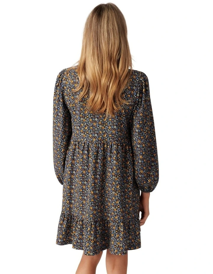 Ivy Printed Jersey Smock Dress Darlington Ditsy image 4