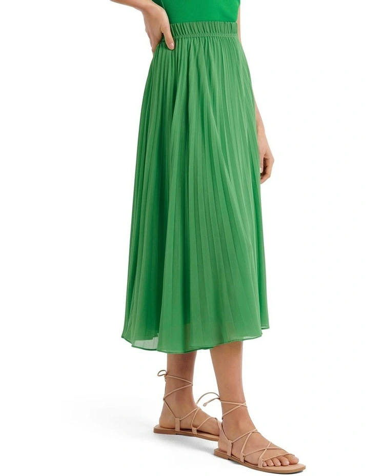 Forever New Harper Pleated Midi Skirt Energetic Jade MYER