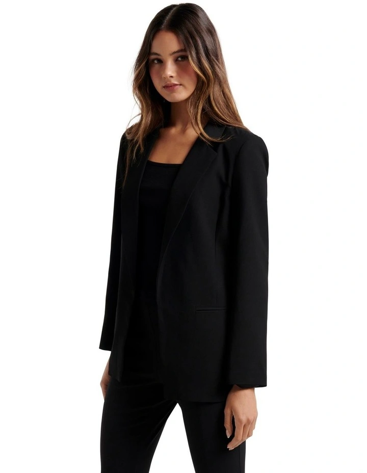 Ella Boyfriend Blazer Black image 3