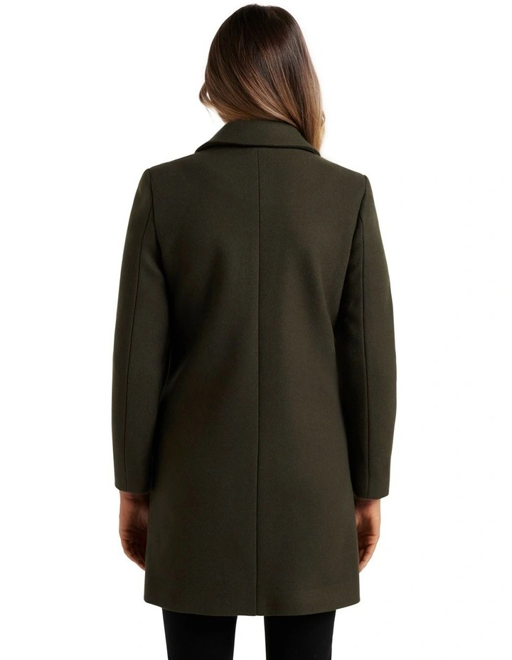 Cleo Single Breasted Coatigan Dark Khaki image 2