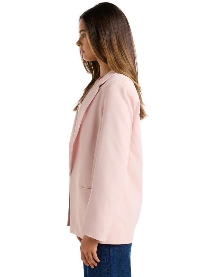 Ella Boyfriend Blazer in Pink image 3