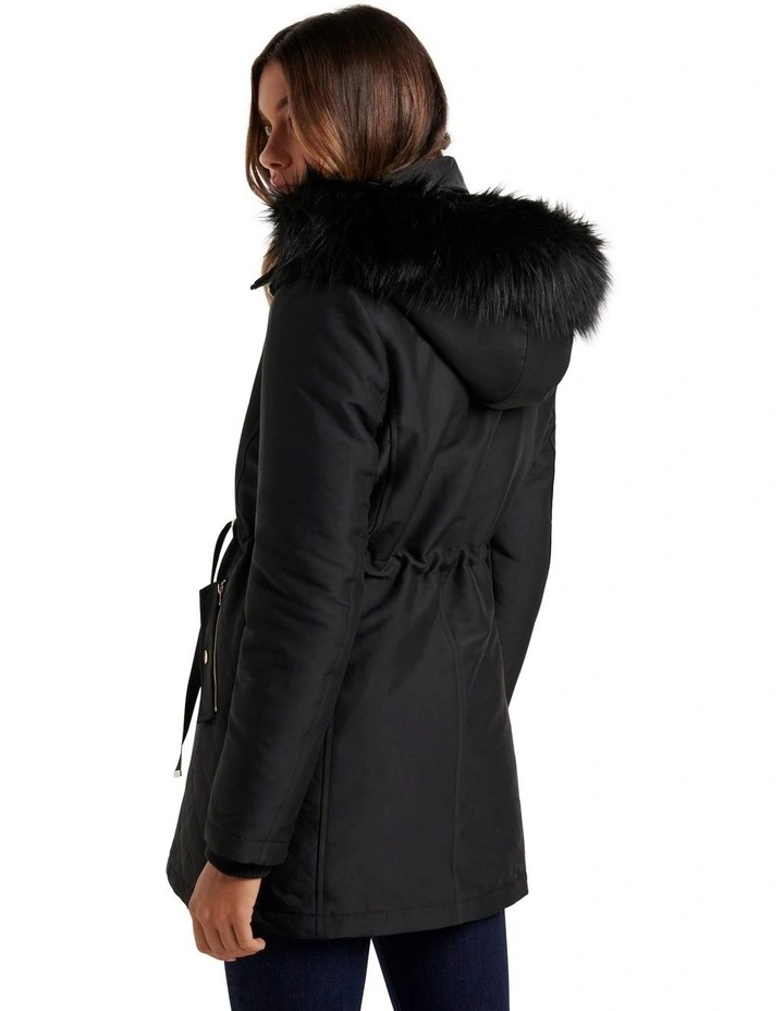 Jasmin Long Parka Black image 2