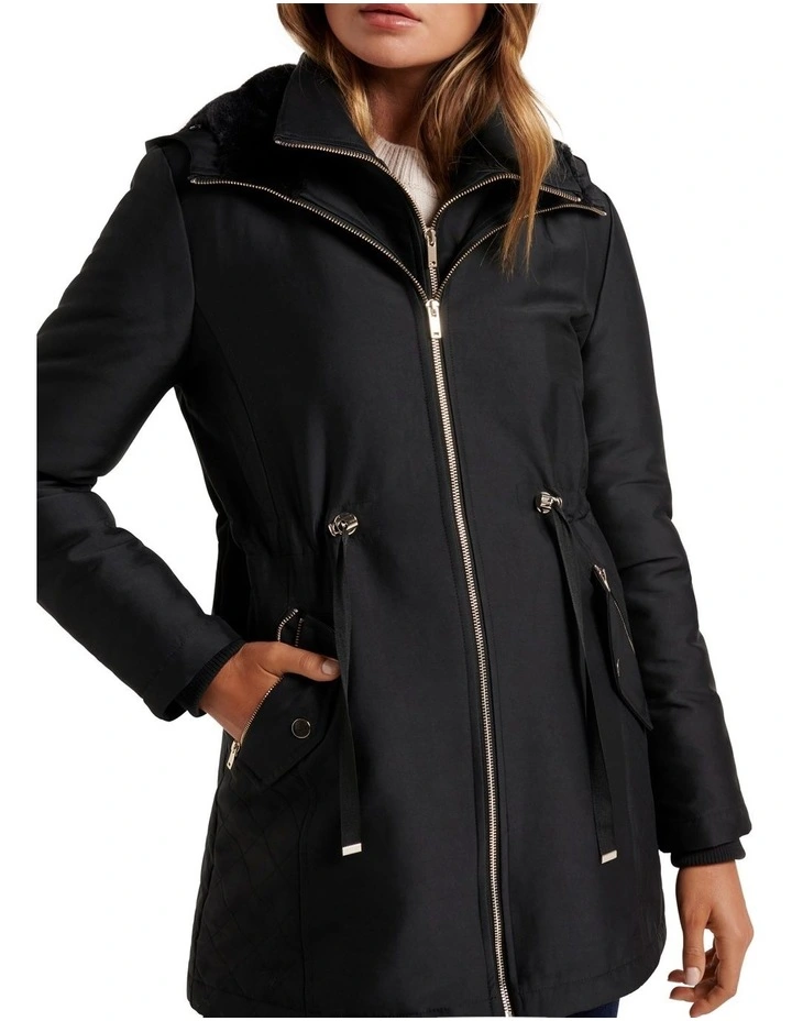Jasmin Long Parka Black image 4