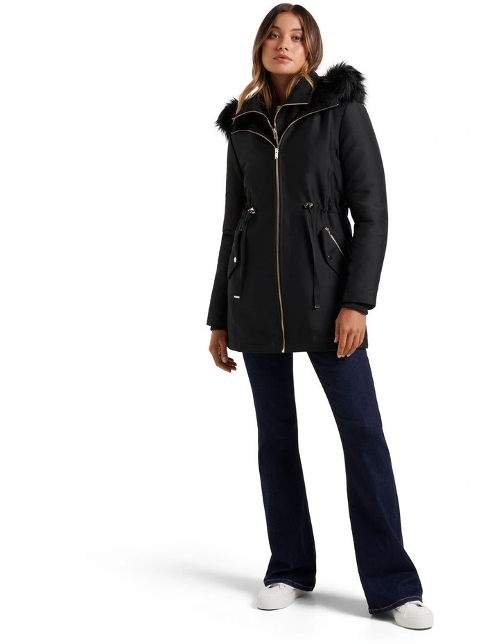 Jasmin Long Parka Black image 5