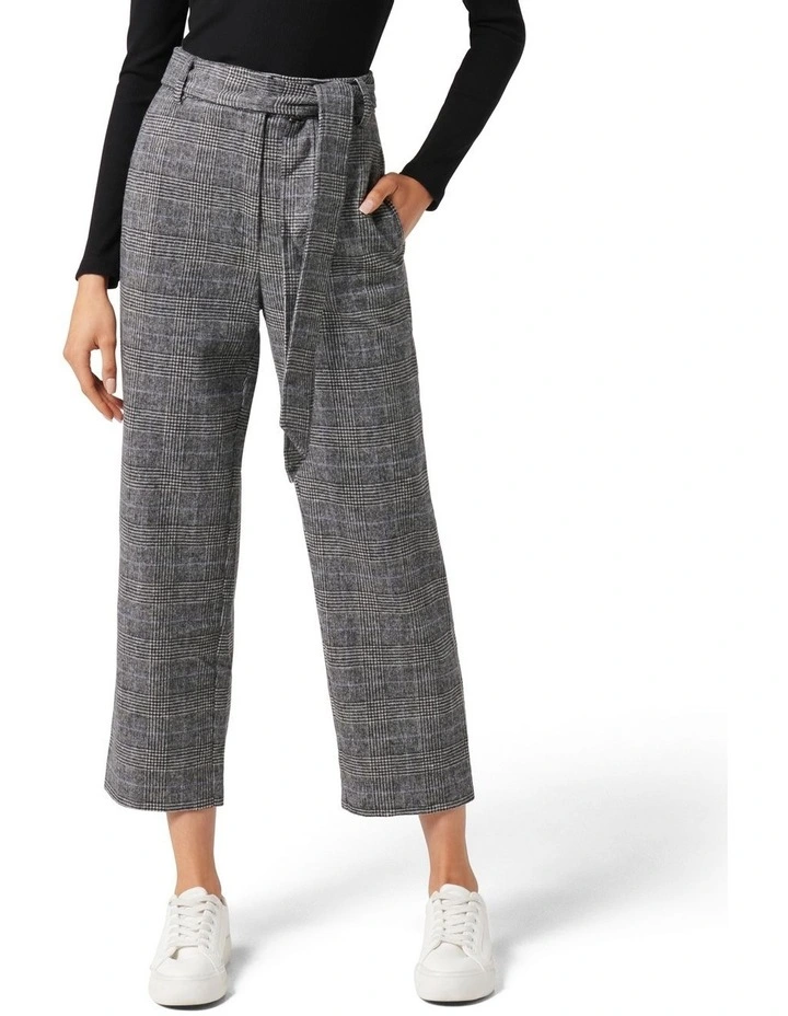 Perfect Stranger Cleo Stripe Straight Leg Pant Black Stripe