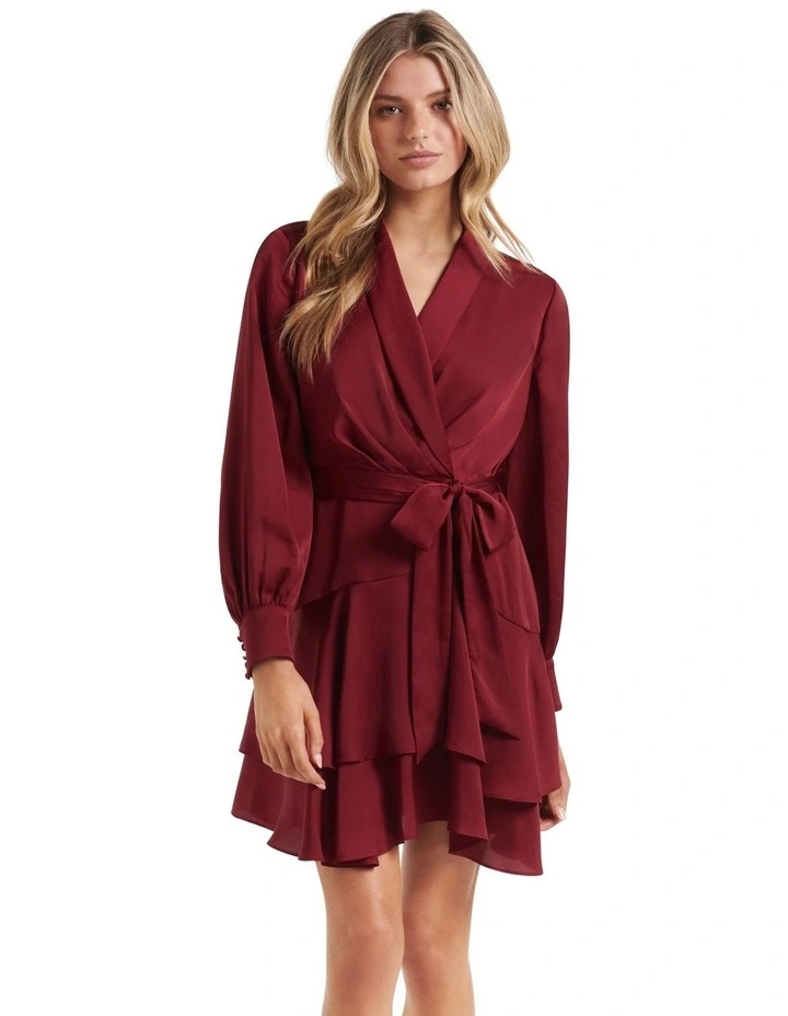mikayla satin mini dress