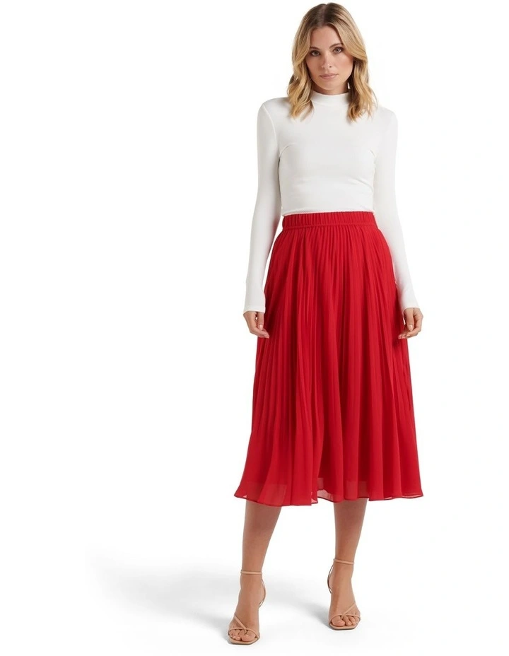 pleated skirt midi