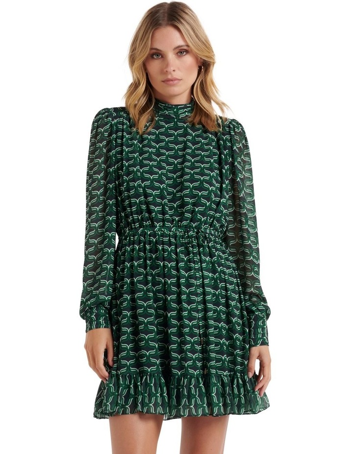 Gianna High Neck Mini Dress In