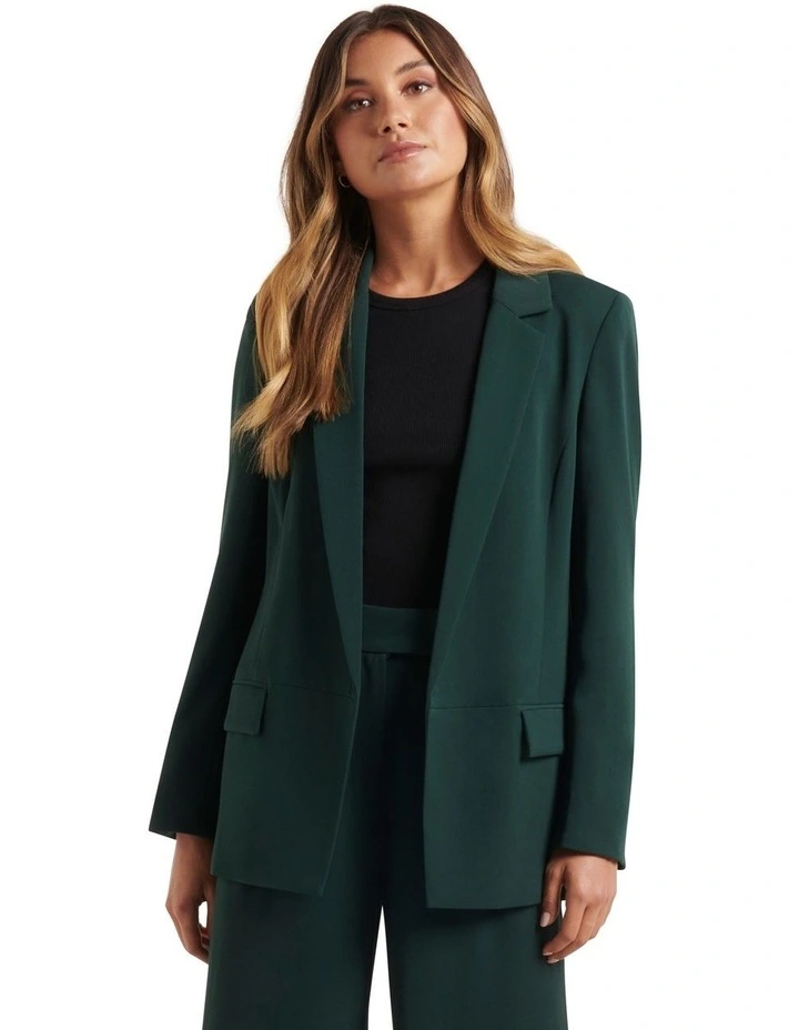 Maeve Boyfriend Blazer Dark Green image 1
