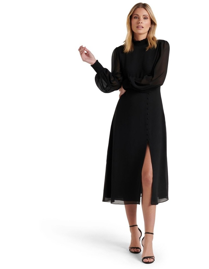 Sasha High Neck Midi Dress in