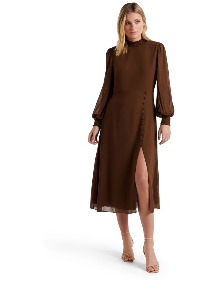 Sasha High Neck Midi Dress in