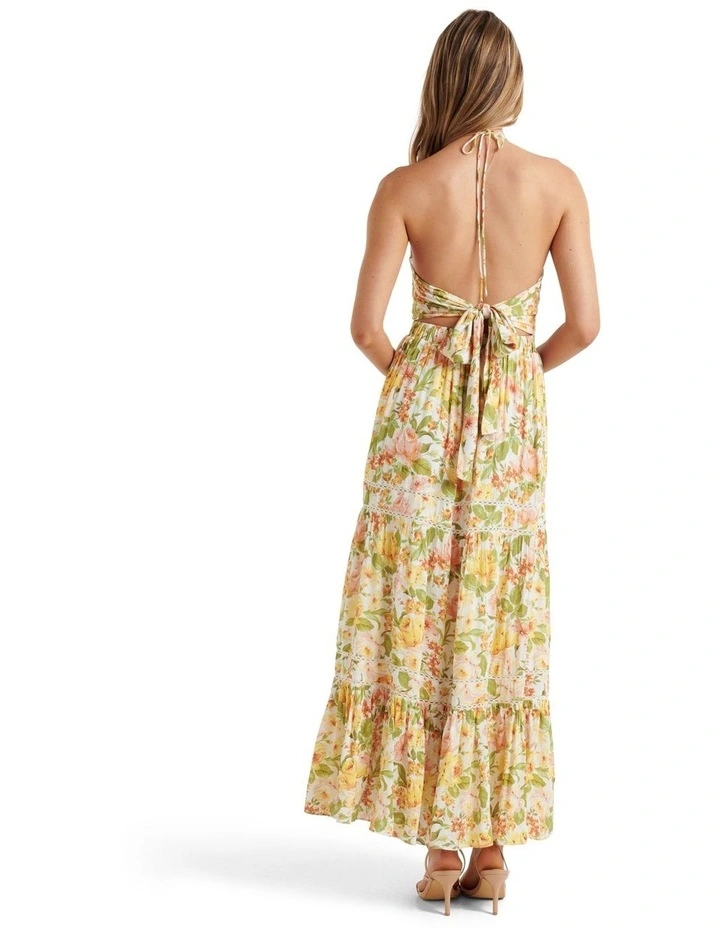 petite floral maxi dress Ann Taylor Gathered Size Medium Bright Cherry Women's Designed for 54 tall and under / Maxi dress in dusky pink blossom design over an oyster ground / Soft Prom Dresses Petite Floral Dress