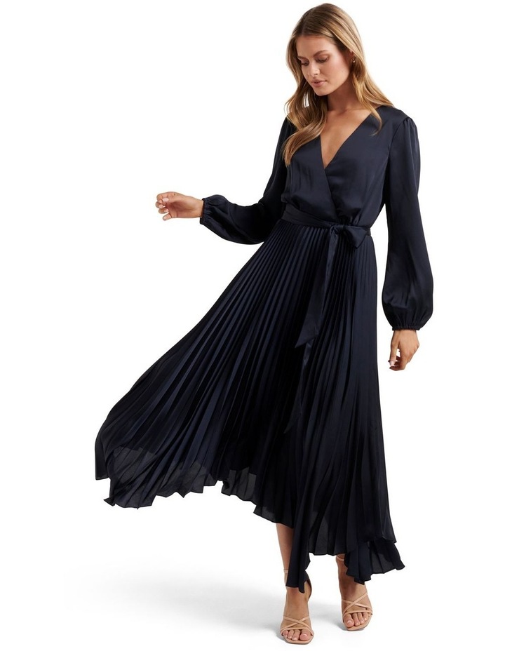 Ellery Pleated Wrap Midi Dress in
