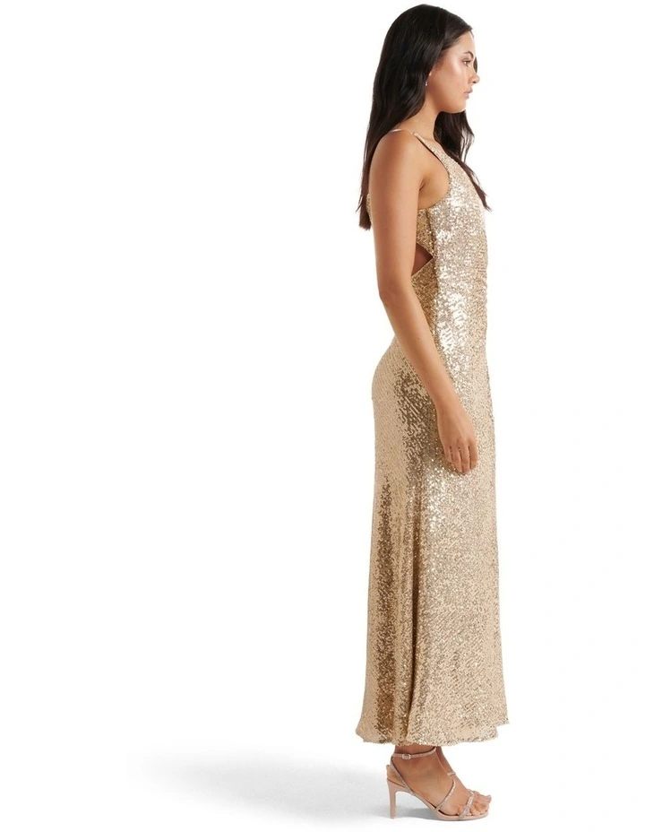 Carolyn Sequin Gown In Rose Gold image 3
