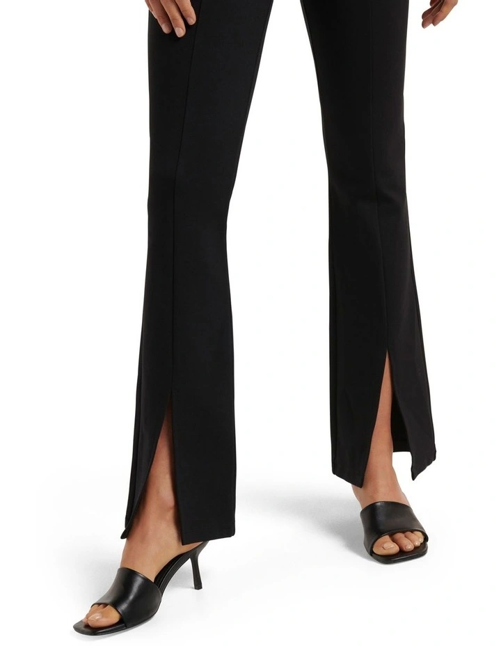 Astrid Flare Ponte Pant in Black image 4