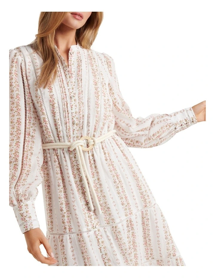Forever New Margaux Button Down Midi Dress in White MYER