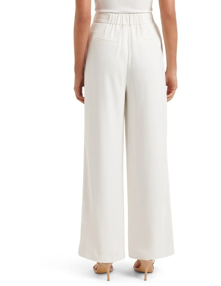 Nylah High Waisted Wide Leg Pants in White image 2