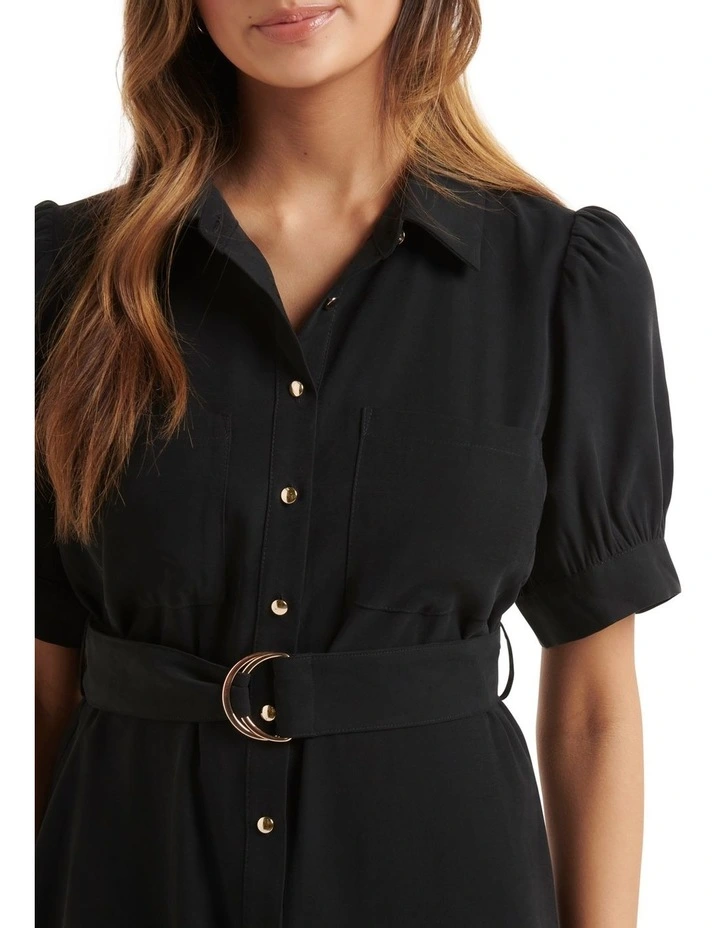 Chelsea Shirt Dress in Black image 4