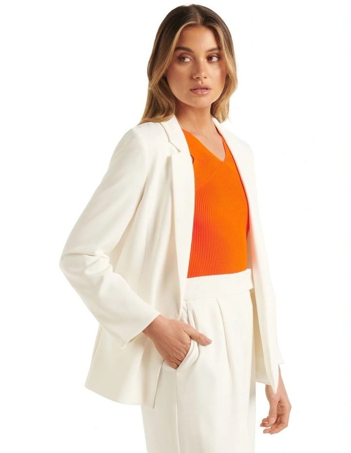 Maeve Boyfriend Blazer in Ivory image 3