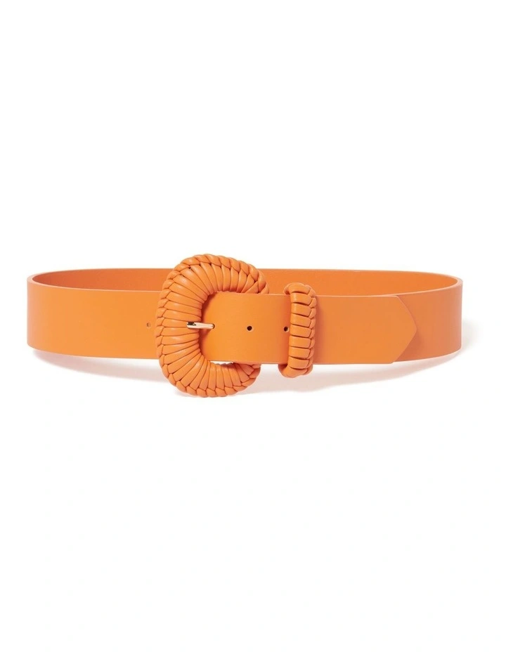 Deanna Weave Belt in Orange image 1