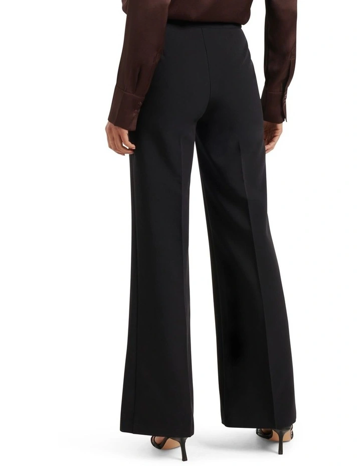 Megan Button Wide Leg Pants in Black image 2