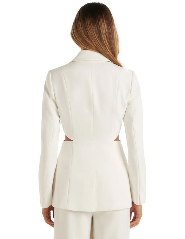 Cilla Cut Out Blazer In Cream image 2