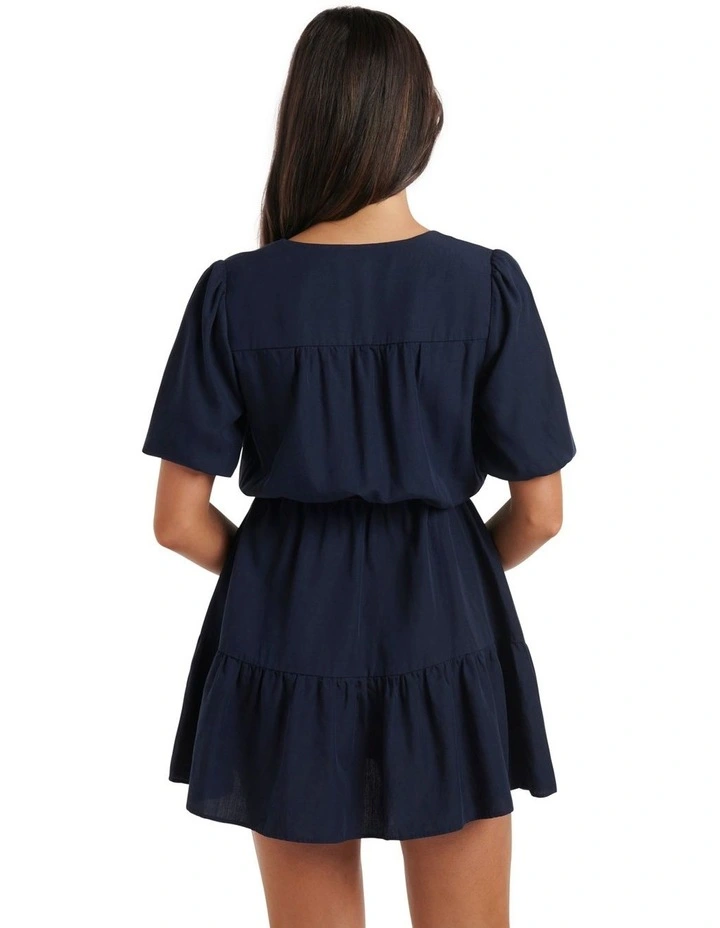 Regina Smock Dress in Navy image 2
